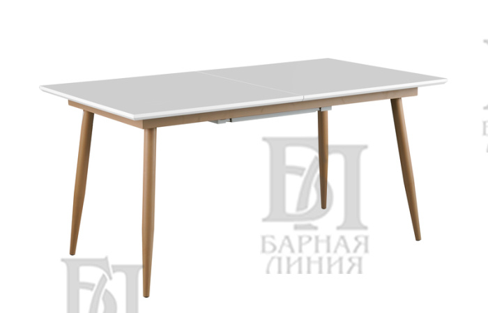 стол меркурий белый 160-220*90