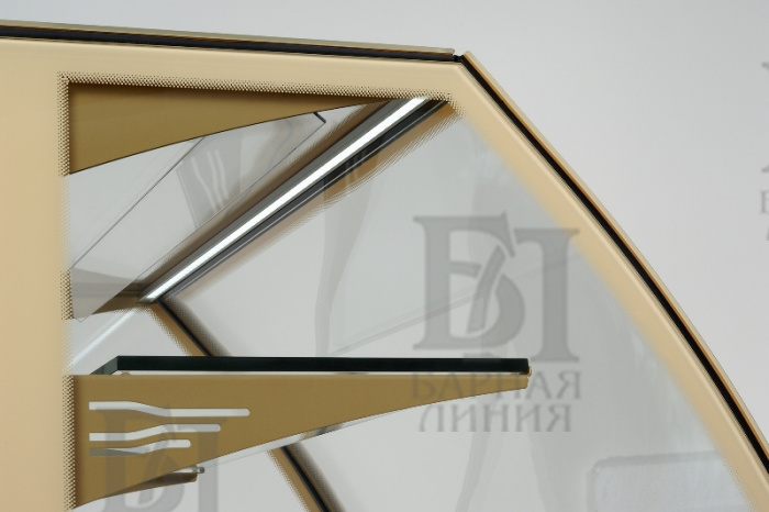 витрина кондитерская охлаждаемая unis eden 100, gold