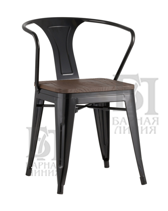 стул tolix arm wood