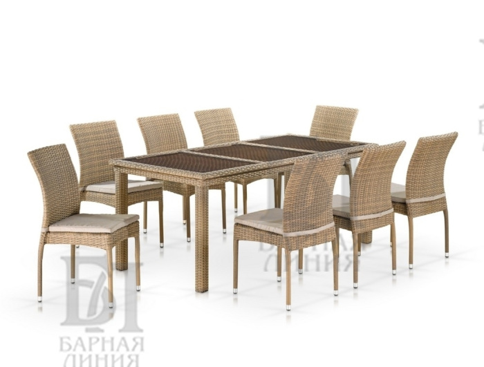 комплект снарп 8+1 из искусственного ротанга