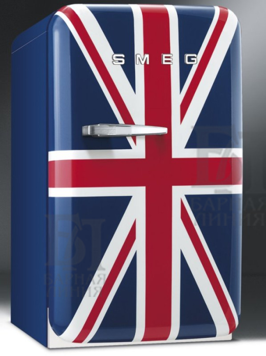 минибар отдельно стоящий,40 л, брит/флаг,smeg fab5ruj