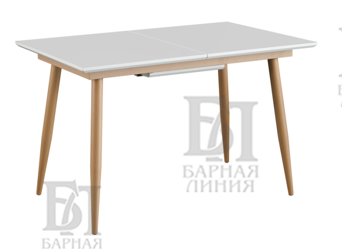 стол меркурий белый 120-160*80