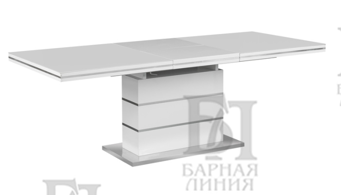 стол плутон белый 160-215*90