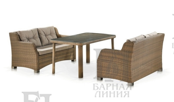 комплект фарео 2+1 из искусственного ротанга