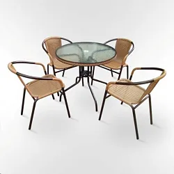Комплект Вера6 из искусственного ротанга