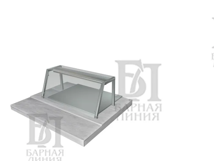 полка для линии раздачи элька 2-х стоечная с подсветкой
